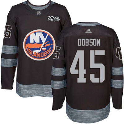 Adidas New York Islanders #45 Noah Dobson Black 1917-2017 100th Anniversary Stitched NHL Jersey